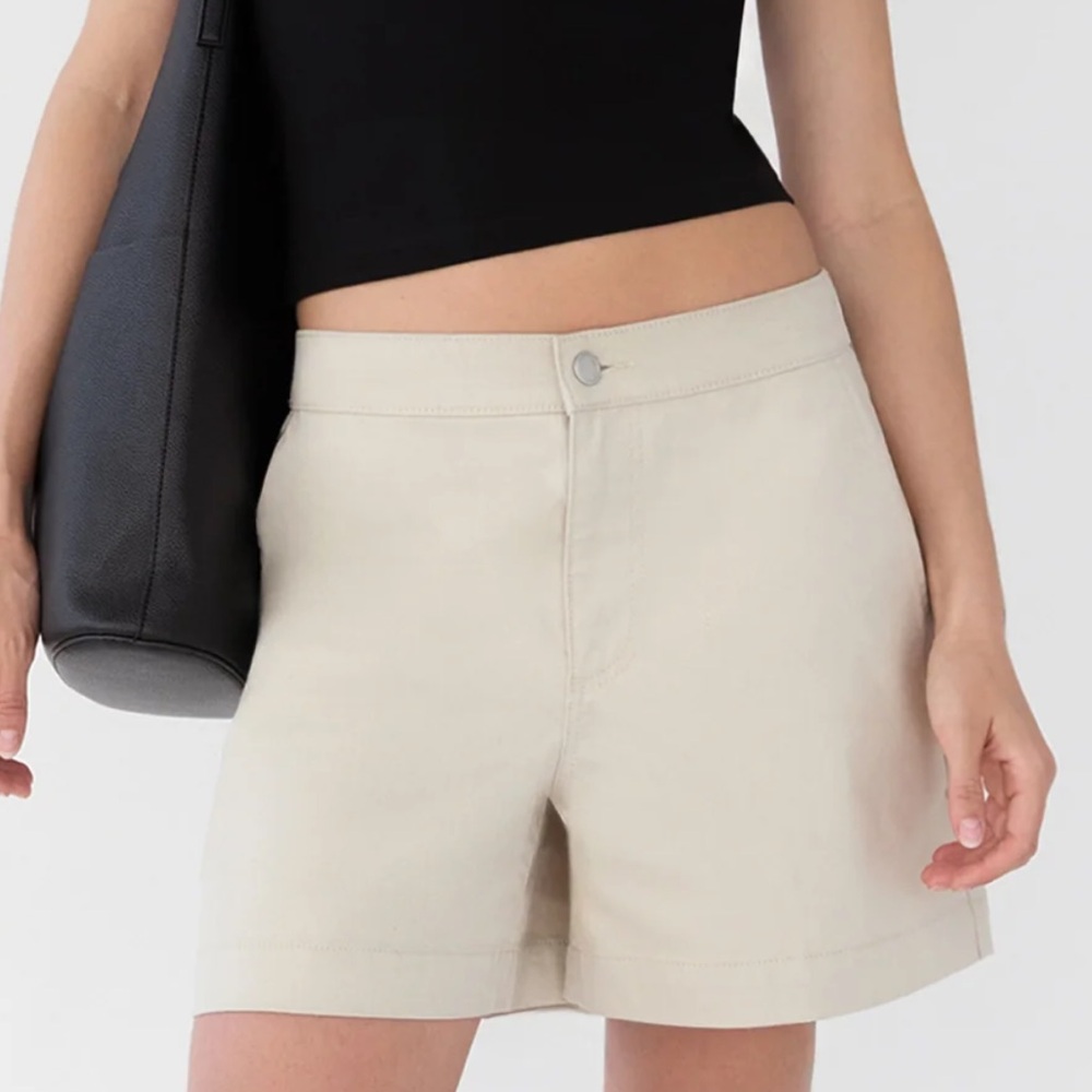 Oak + Fort - Twill Cream Casual Shorts